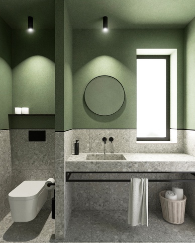 Bagno in stile moderno di 4 di doppiozero interior
