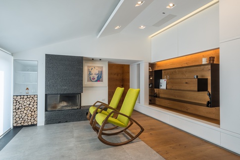 Open Space in stile contemporaneo di 140 di Paolo Basco Architetto