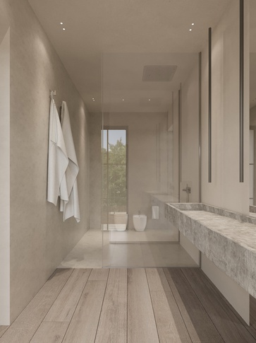 Bagno in stile naturale di 13 di EmmePi Architettura