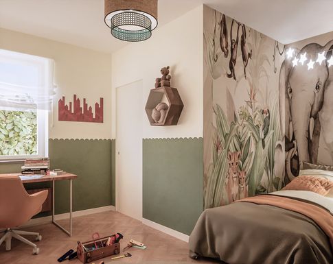 Cameretta Bambini in stile contemporaneo di 15 di Caterina Scamardella Architetto