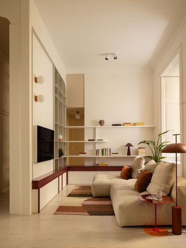 Soggiorno in stile contemporaneo di 30 di Paola Sola Architetto