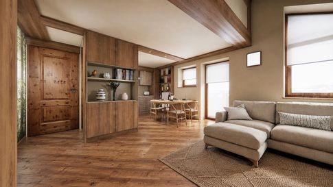 Open Space in stile cottagecore di 50 di JFD Juri Favilli Design Open Space in stile cottagecore di 50 di JFD Juri Favilli Design