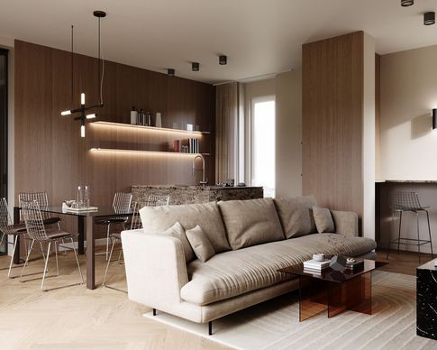 Soggiorno in stile contemporaneo di 30 di Elena Russo Interiors