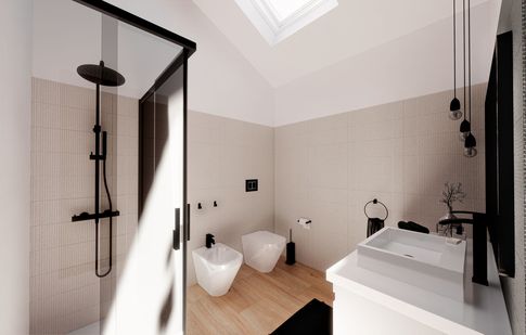 Bagno in stile moderno di 5 di Studio LABventinove