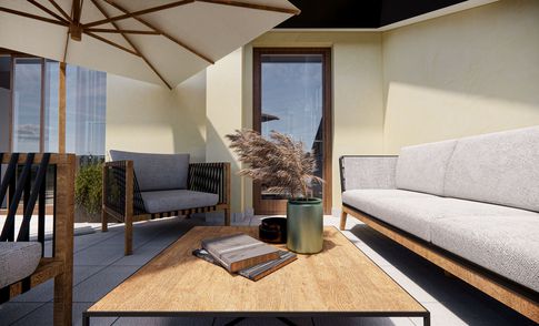Terrazza in stile moderno di 38 di Studio LABventinove