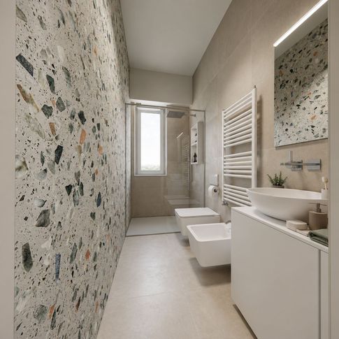 Bagno di Servizio in stile soft industrial di 4 di JFD Juri Favilli Design