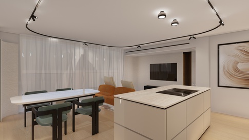 Open Space in stile contemporaneo di 40 di Areadieci architettura