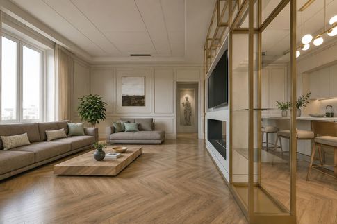 Open Space in stile classico di 50 di JFD Juri Favilli Design Open Space in stile classico di 50 di JFD Juri Favilli Design