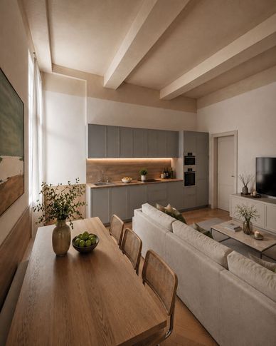 Open Space in stile rustico di 40 di JFD Juri Favilli Design