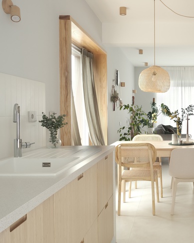 Open Space in stile scandinavo di 45 di Michela Cordisco Studio