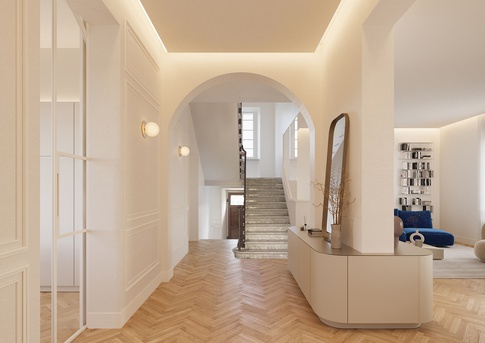 Ingresso in stile japandi di 12 di EmmePi Architettura