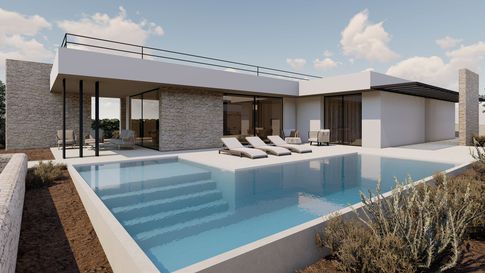 Facciata in stile contemporaneo di null di Ciquadro Architetti