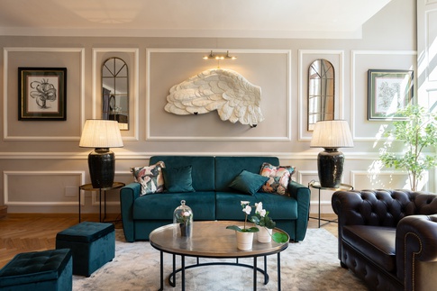 Soggiorno in stile contemporaneo di 75 di Arky’Studio srl