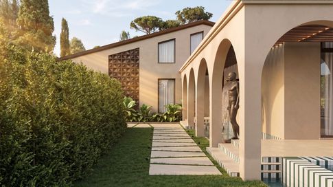 Terrazza in stile contemporaneo di 43 di EmmePi Architettura