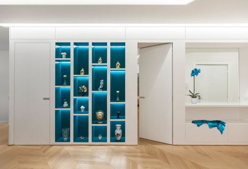 Open Space in stile eclettico di 55 di Pucciarelli Architetti