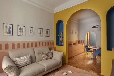 Soggiorno in stile maximalista di 12 di Rachele Biancalani Studio