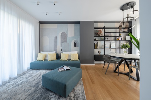 Open Space in stile contemporaneo di 25 di Annalisa Carli Architetto
