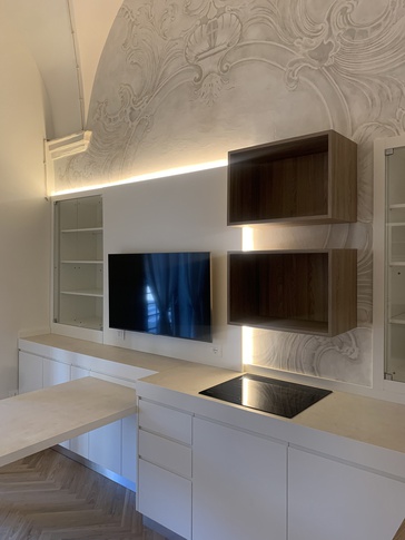 Soggiorno in stile contemporaneo di 40 di Stefano Bergami studio interior design Soggiorno in stile contemporaneo di 40 di Stefano Bergami studio interior design