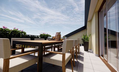 Terrazza in stile moderno di 38 di Studio LABventinove