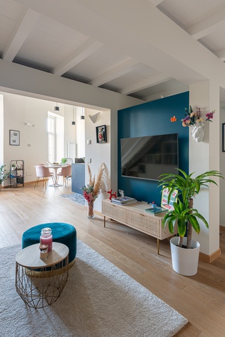 Open Space in stile contemporaneo di 40 di Annachiara Molino
