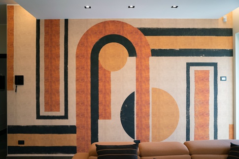 Soggiorno in stile anni '70 di 21 di Claudia Del Core Architetto