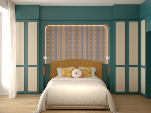 Cameretta Bambini in stile contemporaneo di 21 di EmmePi Architettura