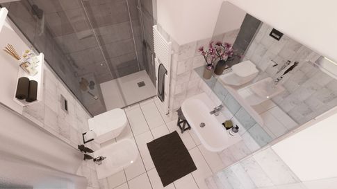 Bagno di Servizio in stile classico di 5 di Studio LABventinove