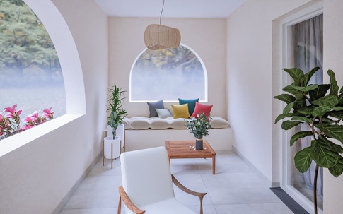 Terrazza in stile contemporaneo di 40 di Caterina Scamardella Architetto
