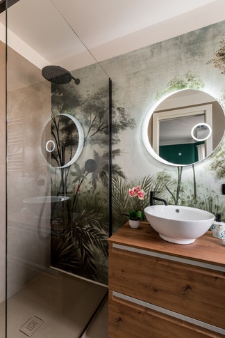 Bagno in stile moderno di 5 di Equus Architects