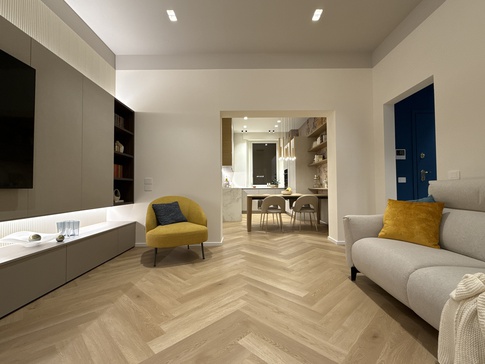 Soggiorno in stile contemporaneo di 18 di Ester Barboni architetto