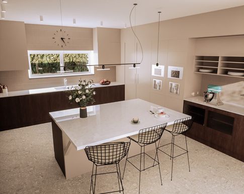 Cucina in stile contemporaneo di 30 di Caterina Scamardella Architetto