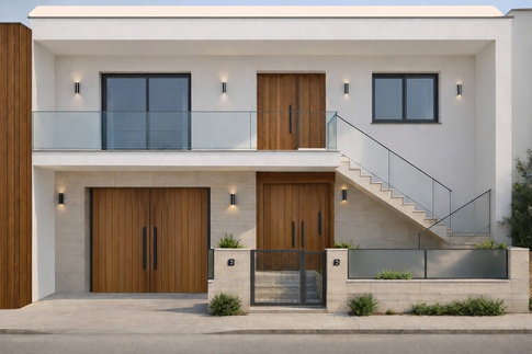 Facciata in stile anni '50 di 90 di VArchi studio