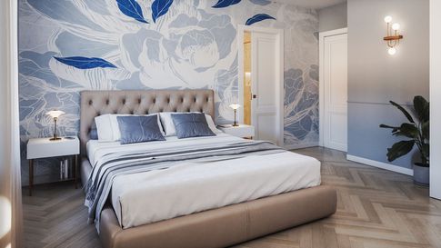 Camera da Letto in stile contemporaneo di 17 di Annalisa Carli Architetto
