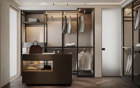 Cabina Armadio in stile contemporaneo di 10 di Salvatore Sito Interior Designer