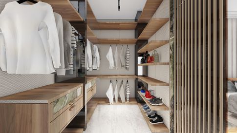 Cabina Armadio in stile contemporaneo di 10 di Salvatore Sito Interior Designer