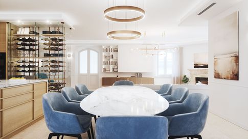 Open Space in stile contemporaneo di 89 di Annalisa Carli Architetto