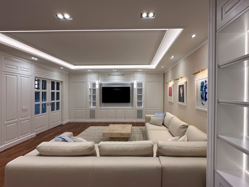 Soggiorno in stile contemporaneo di 47 di Studio Gaetano Riccardelli