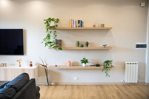 Open Space in stile contemporaneo di 35 di Jessica Damiani architetto Open Space in stile contemporaneo di 35 di Jessica Damiani architetto