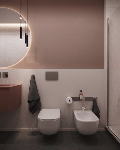 Bagno in stile contemporaneo di 5 di Doppionodo Interior Bagno in stile contemporaneo di 5 di Doppionodo Interior