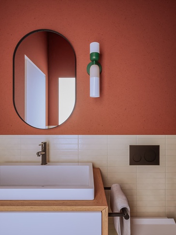 Bagno in stile eclettico di 4 di Caterina Scamardella Architetto