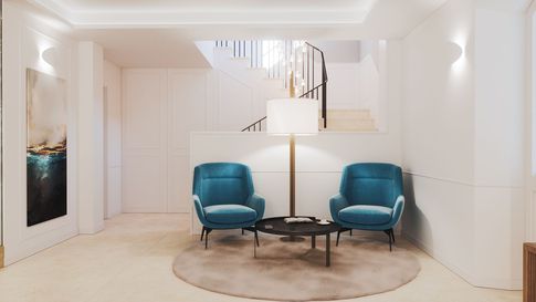Open Space in stile contemporaneo di 89 di Annalisa Carli Architetto
