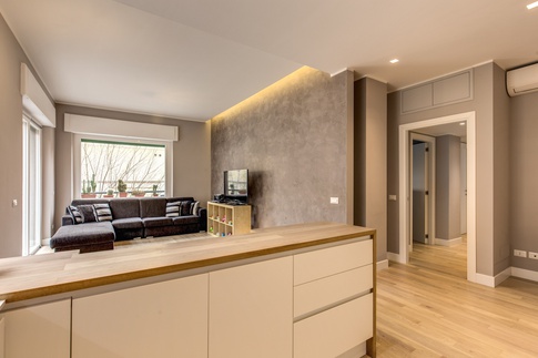 Soggiorno in stile contemporaneo di 30 di MOB Architects