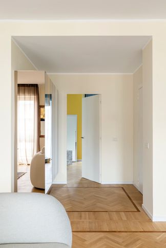 Open Space in stile contemporaneo di 45 di Caterina Scamardella Architetto Open Space in stile contemporaneo di 45 di Caterina Scamardella Architetto