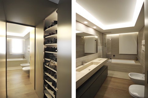 Bagno in stile contemporaneo di 7 di JFD Juri Favilli Design