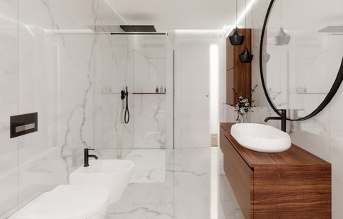 Bagno in stile moderno di 8 di Studio LABventinove