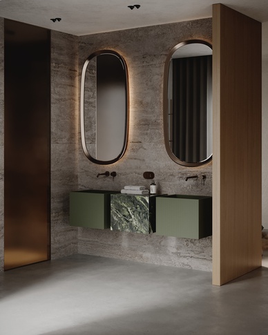 Bagno in stile minimal di 25 di Aureainteriors