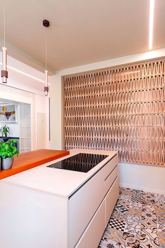 Cucina in stile contemporaneo di 10 di Equus Architects