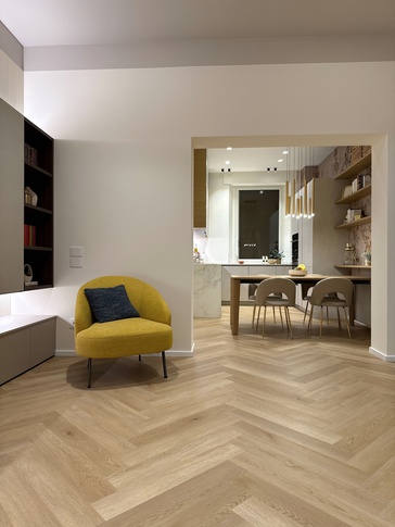 Soggiorno in stile contemporaneo di 18 di Ester Barboni architetto