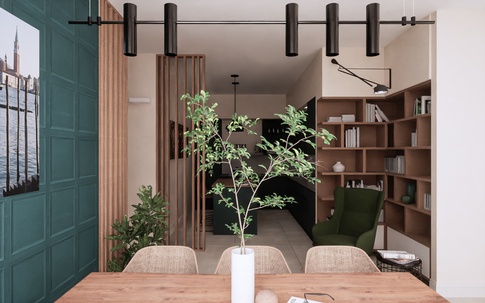 Open Space in stile contemporaneo di 35 di Caterina Scamardella Architetto