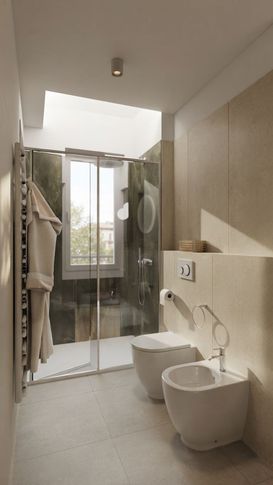 Bagno in stile contemporaneo di 10 di Silvia Malavenda
